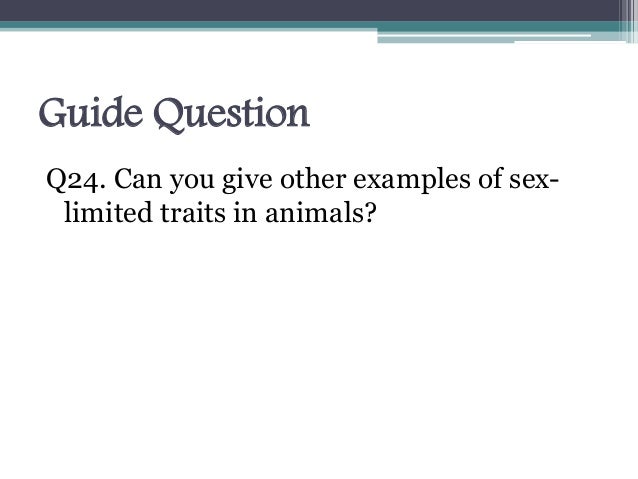 sex influenced traits in cows Sex influenced traits in cows